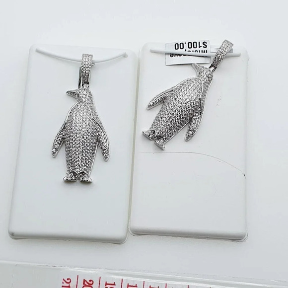925 Sterling Silver Plated CZ Pendant, EVBRS627 - Picture 11 of 11